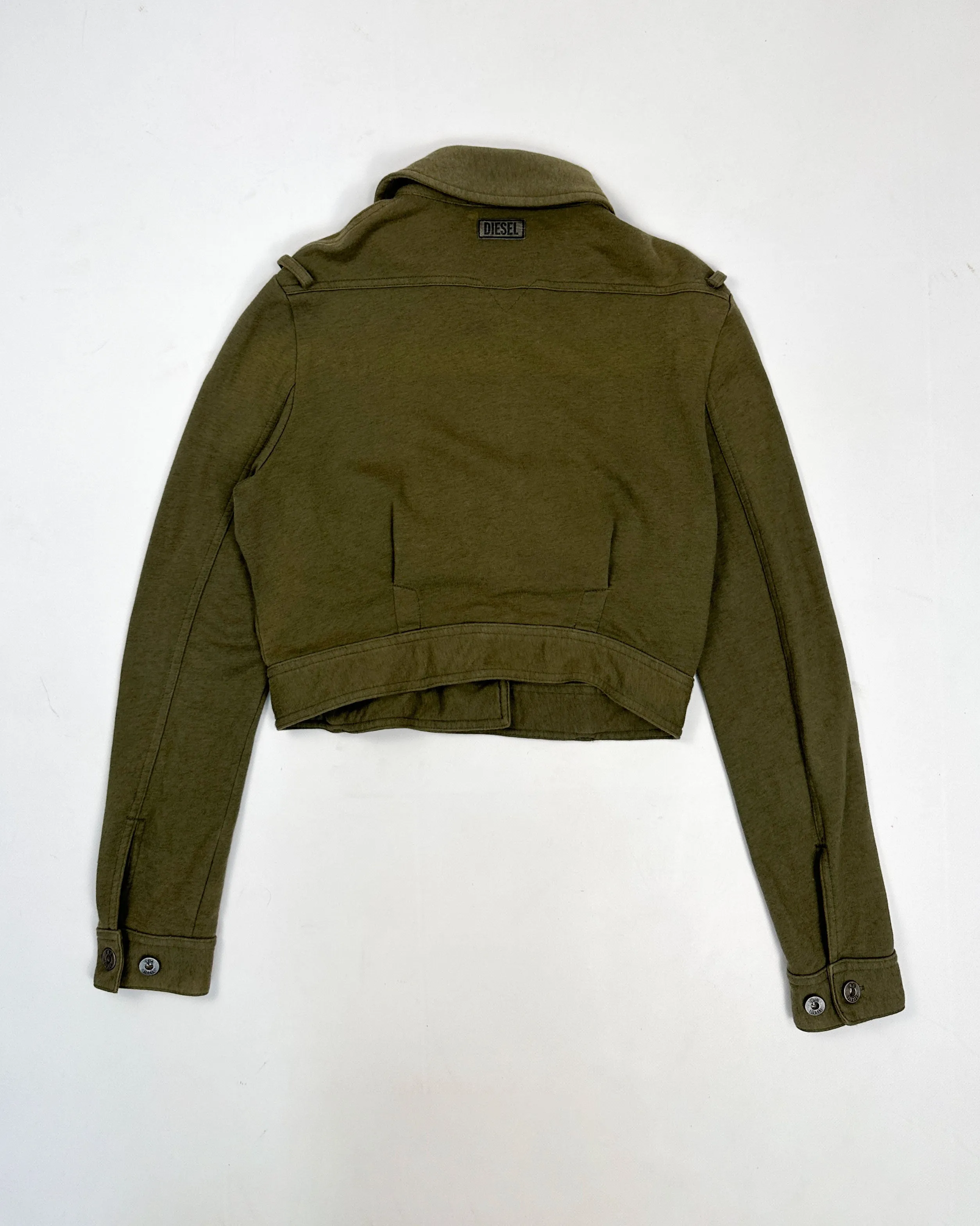 Diesel Cropped Military Green Jacket 2000's