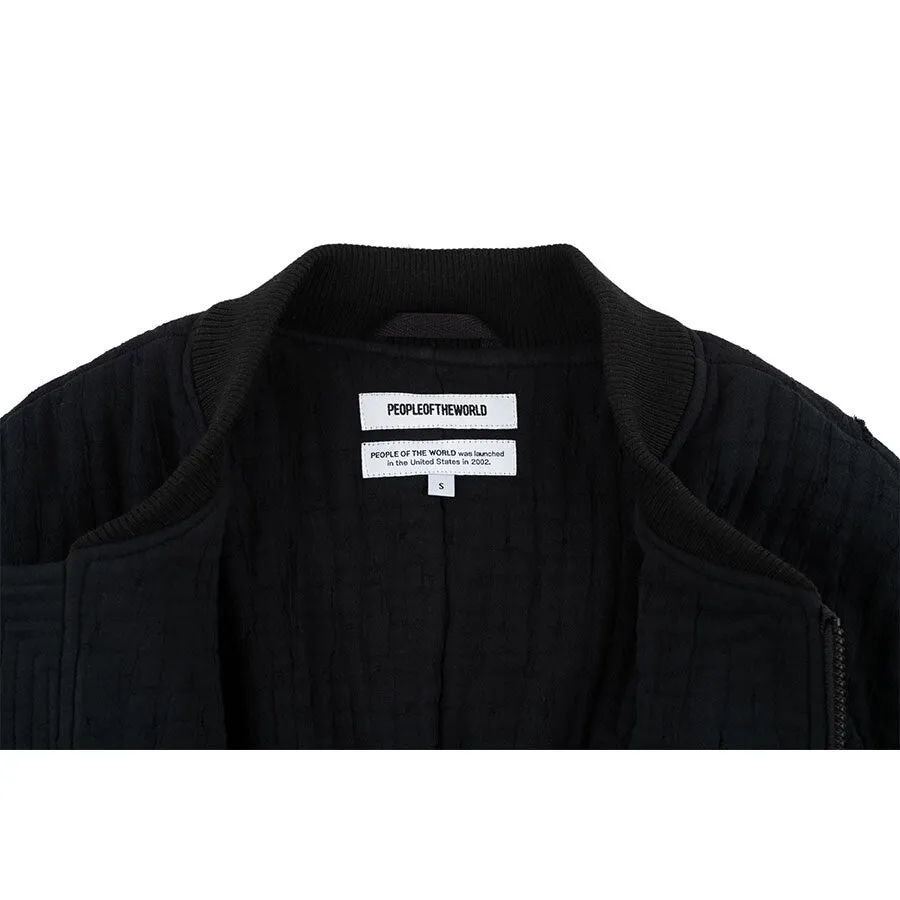 Divided way zip up jumper black