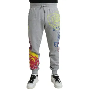 Dolce & Gabbana Chic Grey Skinny Cotton Joggers