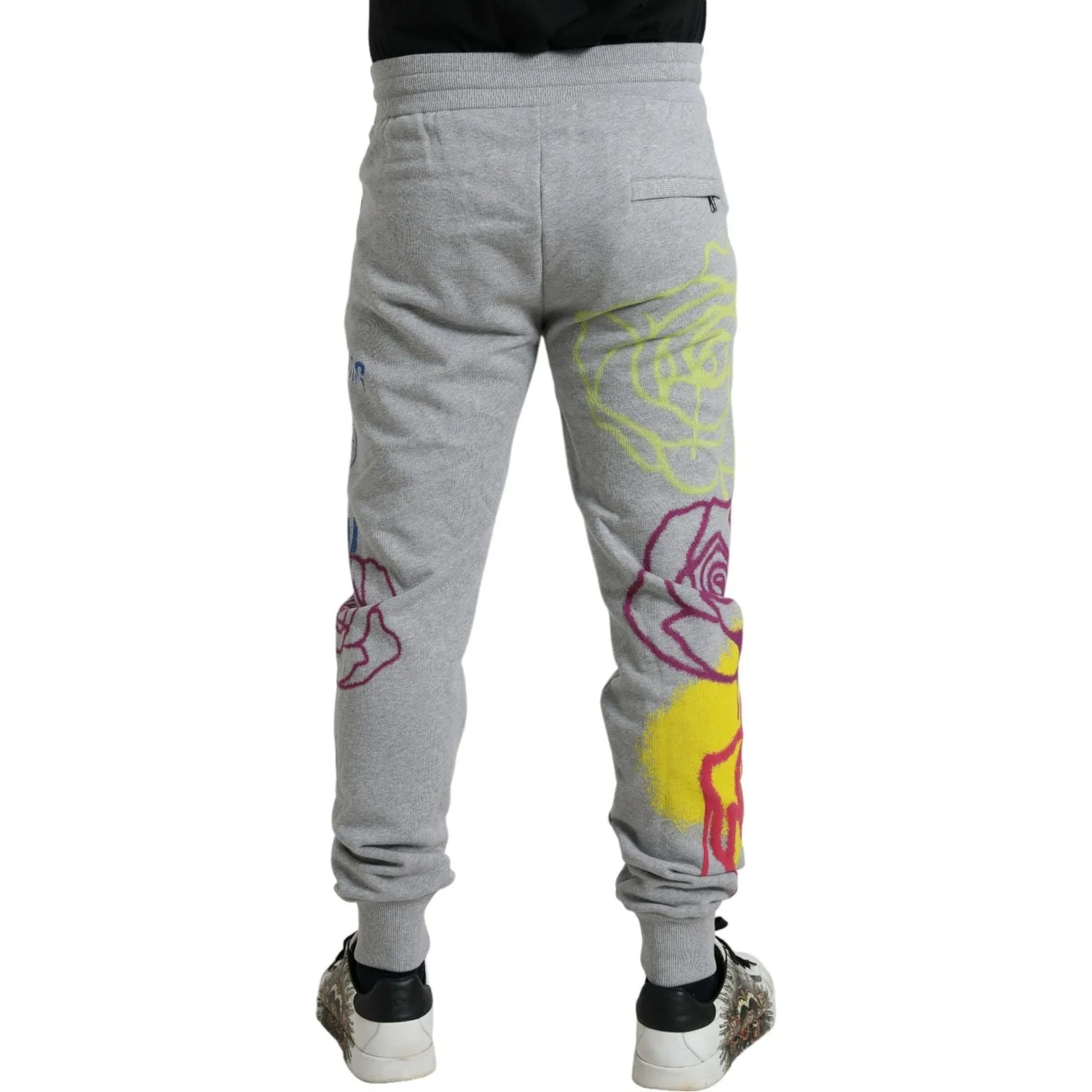 Dolce & Gabbana Chic Grey Skinny Cotton Joggers