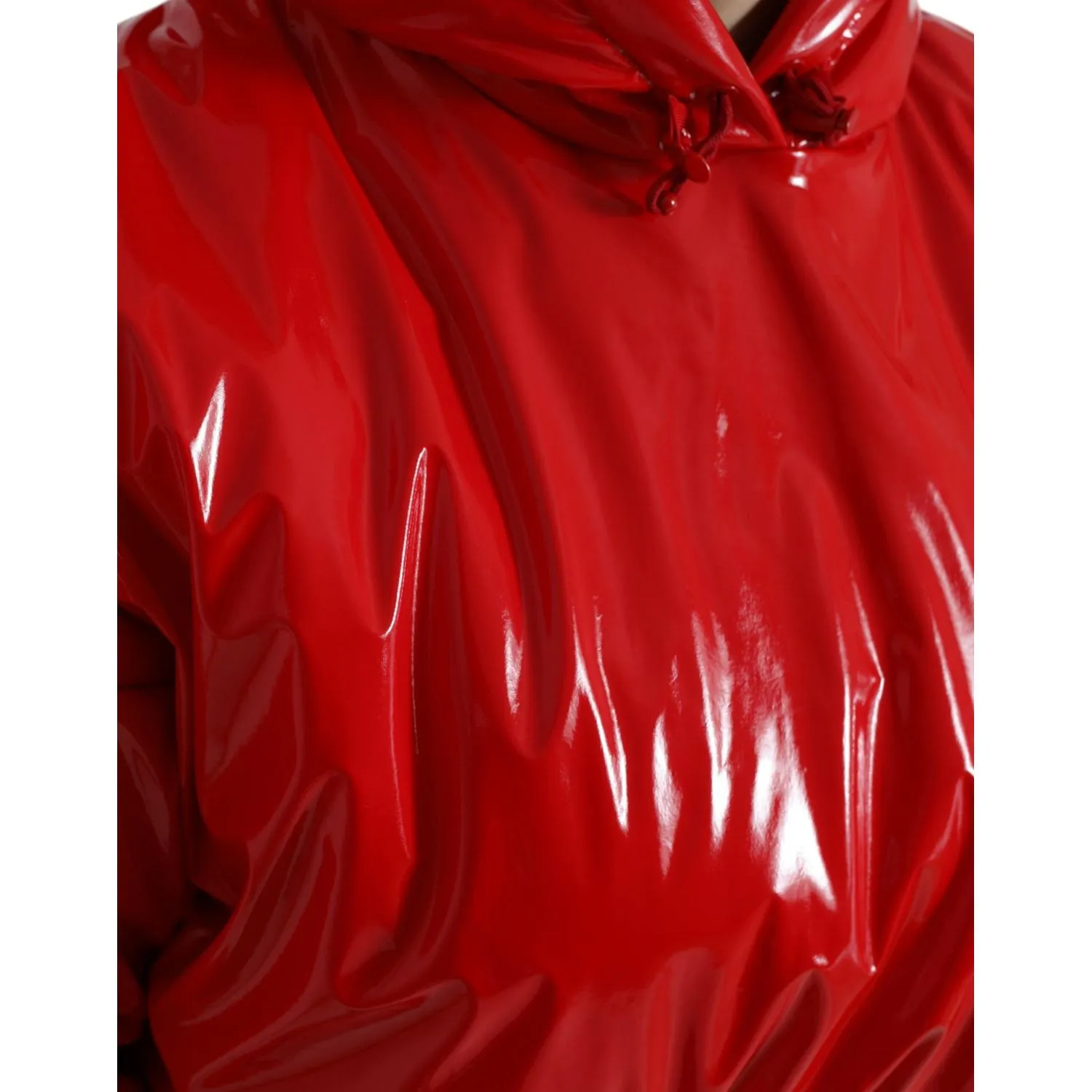 Dolce & Gabbana Chic Shiny Red Cropped Jacket