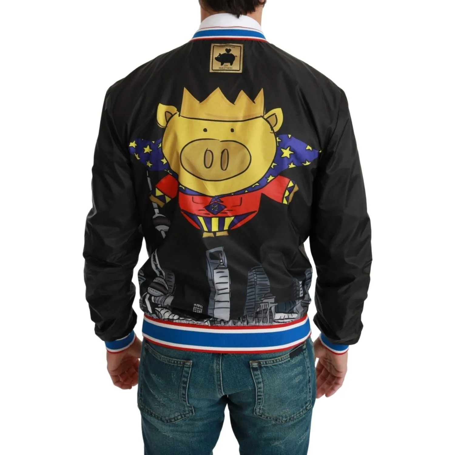 Dolce & Gabbana Elegant Multicolor Motive Bomber Jacket