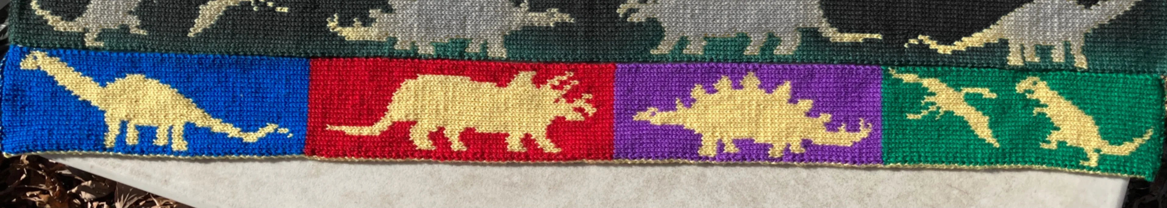 Double Knit Dinosaur Scarf Kit