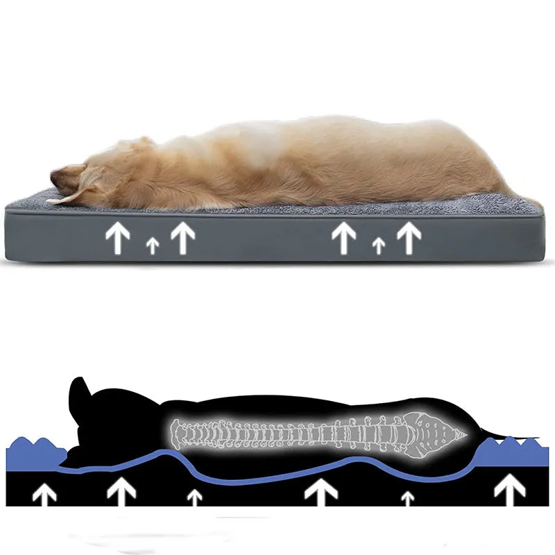 Egg-Crate Foam Dog Bed with Removable Washable Cover-XL