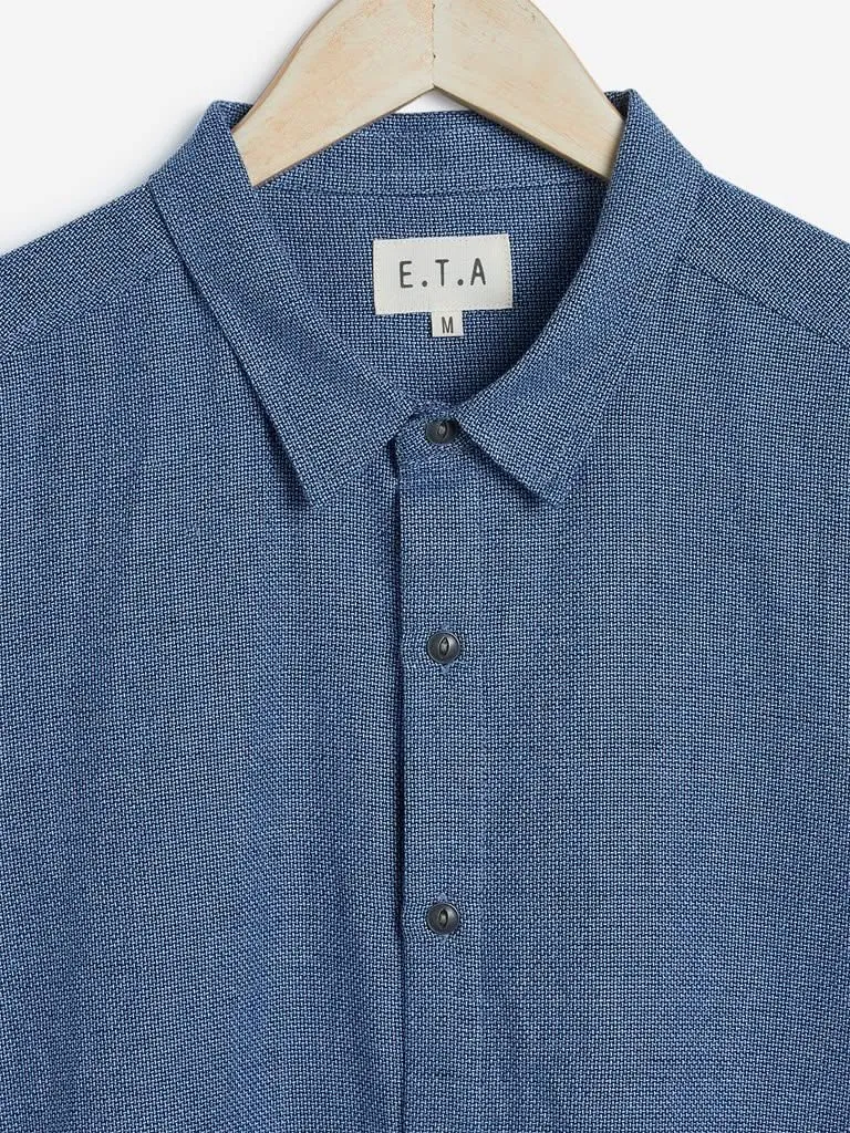 ETA Navy Resort-Fit Casual Shirt