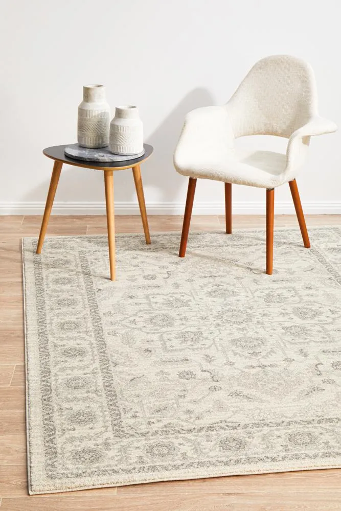 Evoke Winter White Transitional Rug