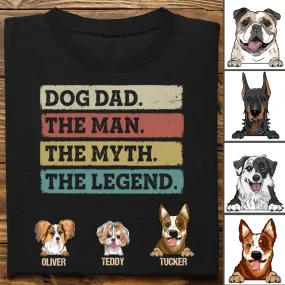 Father's Day - Dog Dad Man Myth Legend - Personalized T-shirt