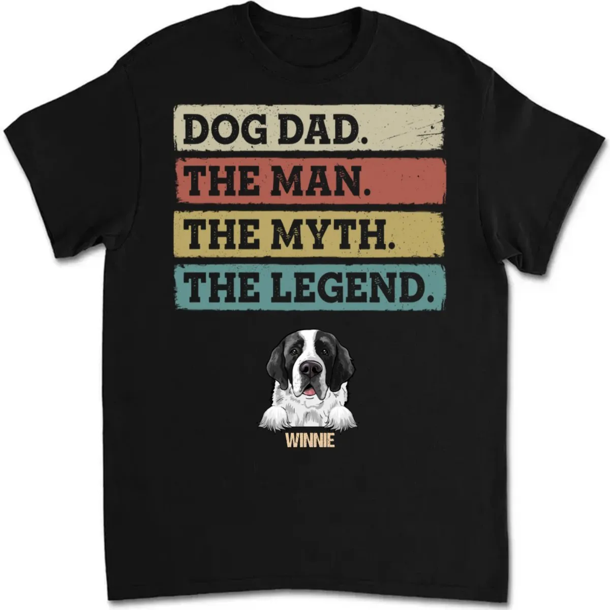 Father's Day - Dog Dad Man Myth Legend - Personalized T-shirt