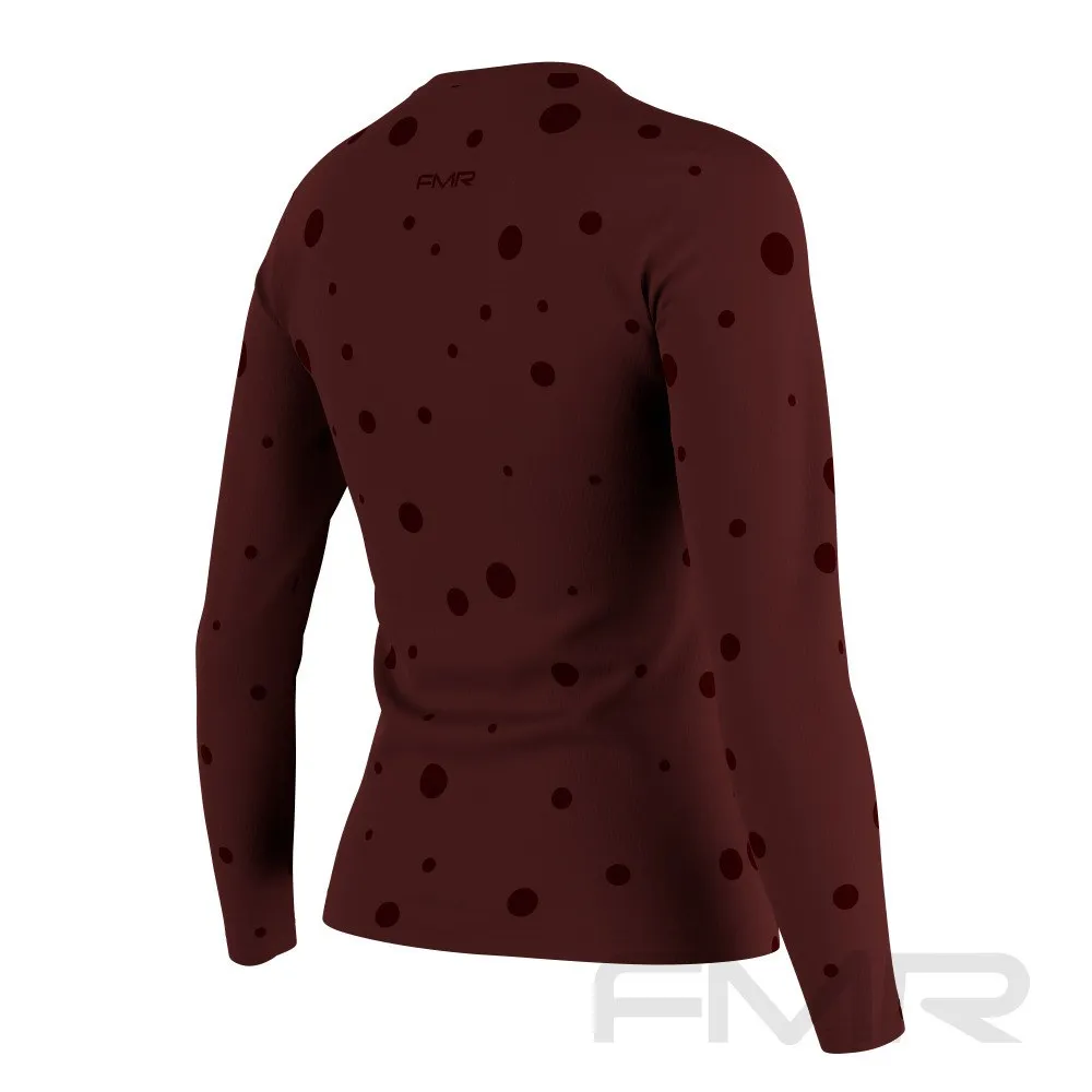 FMR Women's Polka Dot Long Sleeve Running Shirt