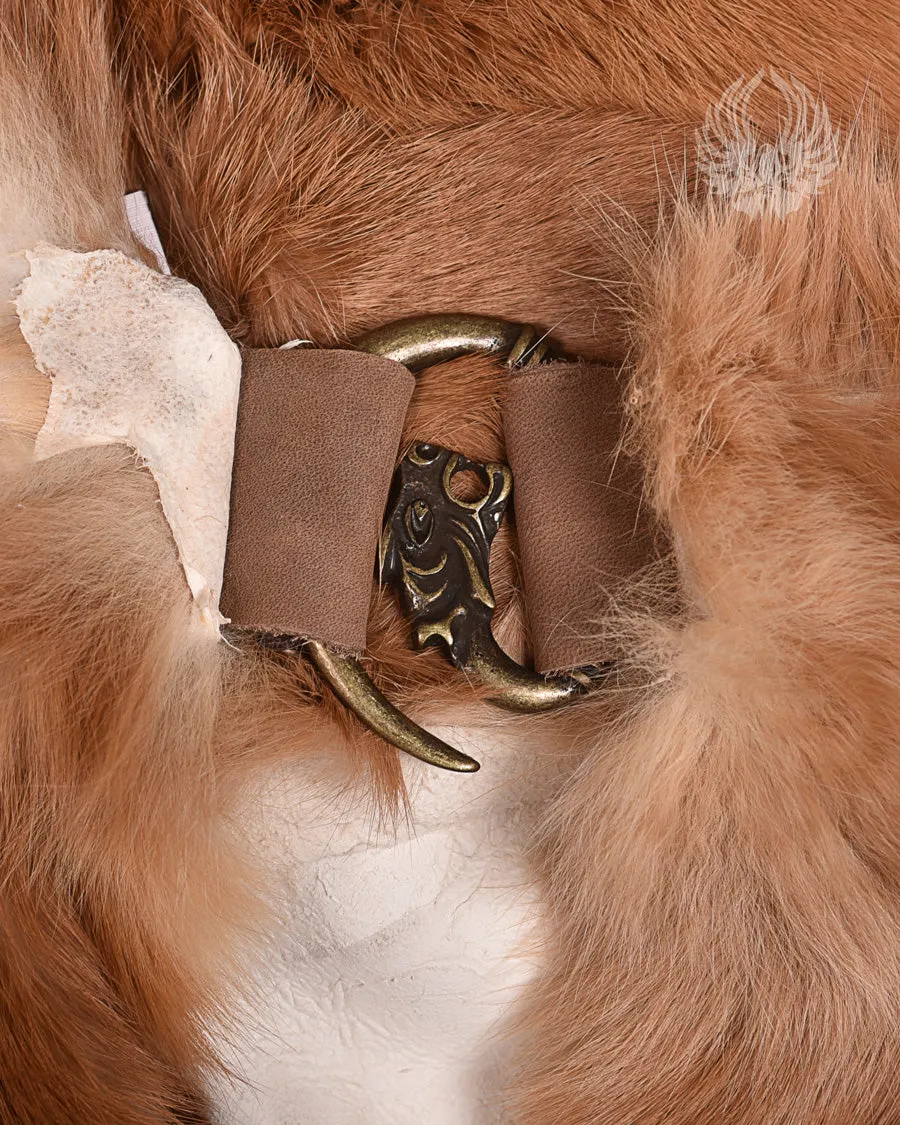 Fur collar New Zealand Red