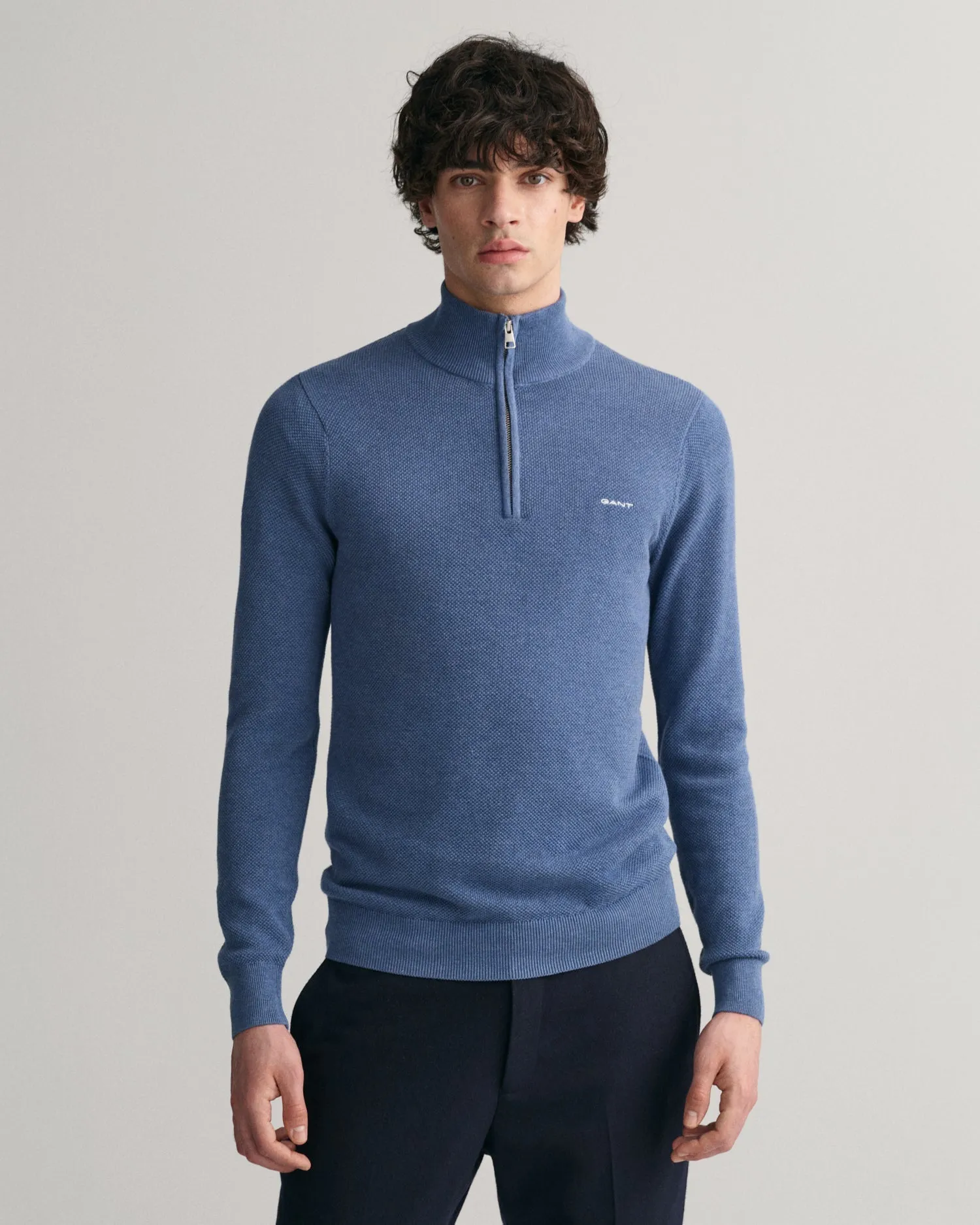 GANT Cotton Pique Half Zip Jumper