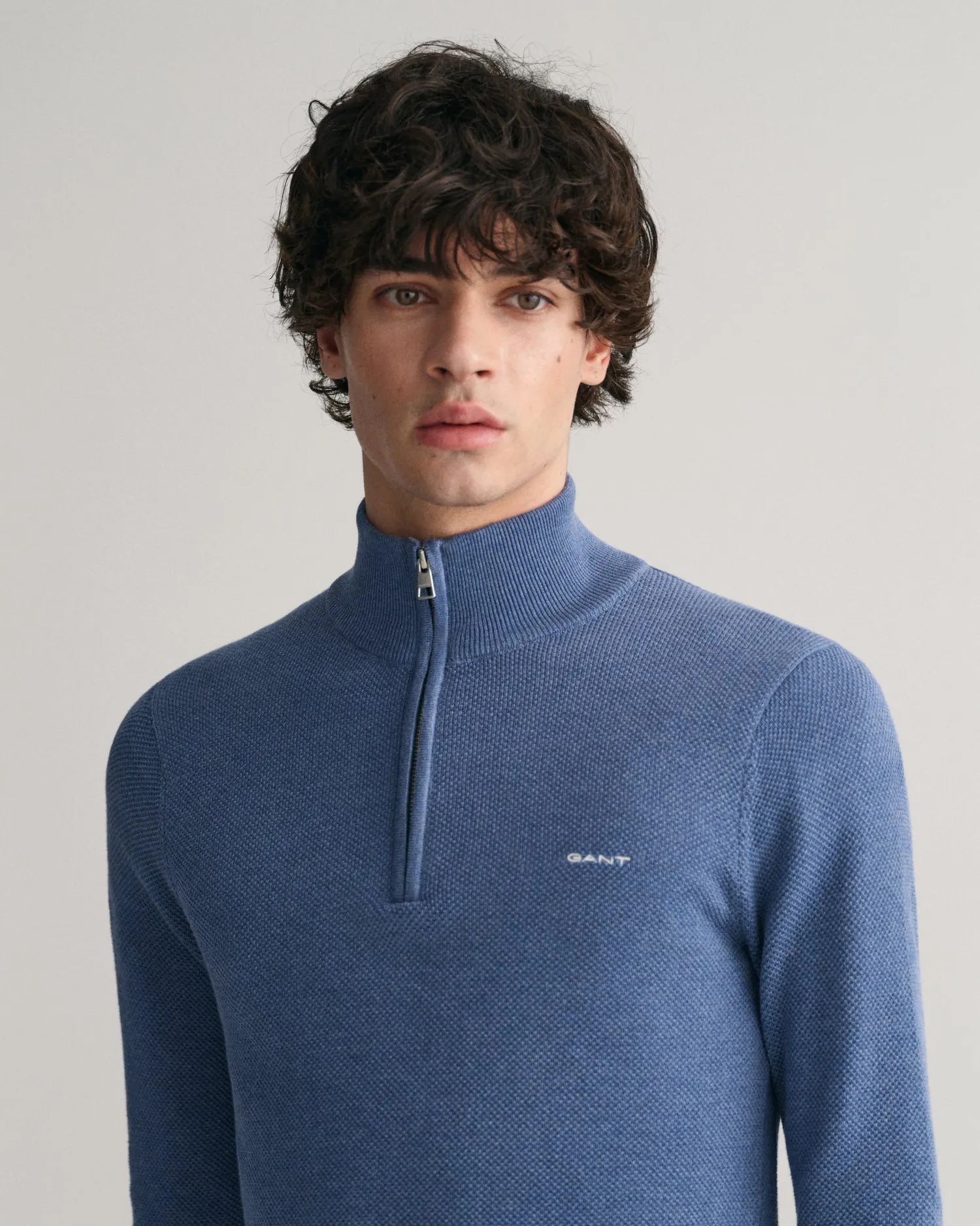 GANT Cotton Pique Half Zip Jumper