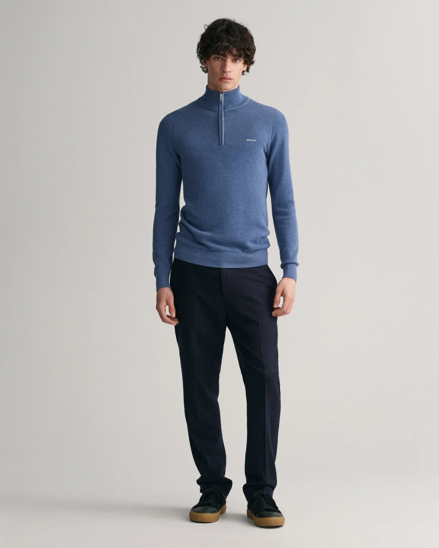 GANT Cotton Pique Half Zip Jumper