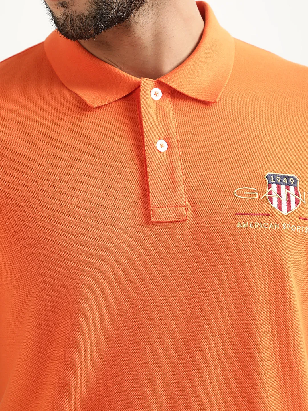 Gant Orange Logo Regular Fit Polo T-Shirt