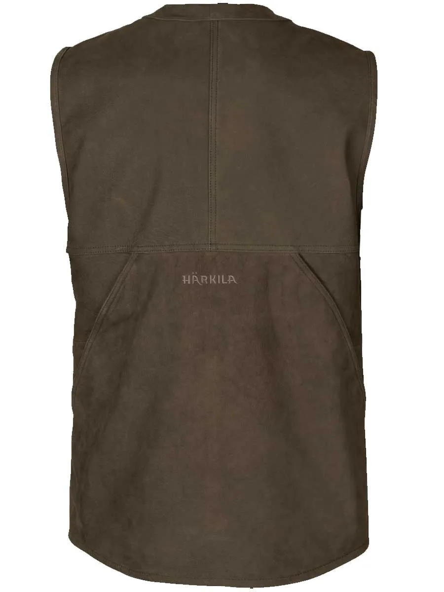 HARKILA Pro Hunter Leather Waistcoat - Mens - Willow Green