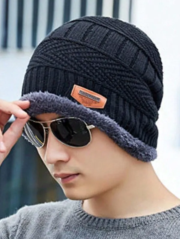 Head & Neck Cap Beanies Combo – woolen winter beanie cap with neck warmer muffler for men and women