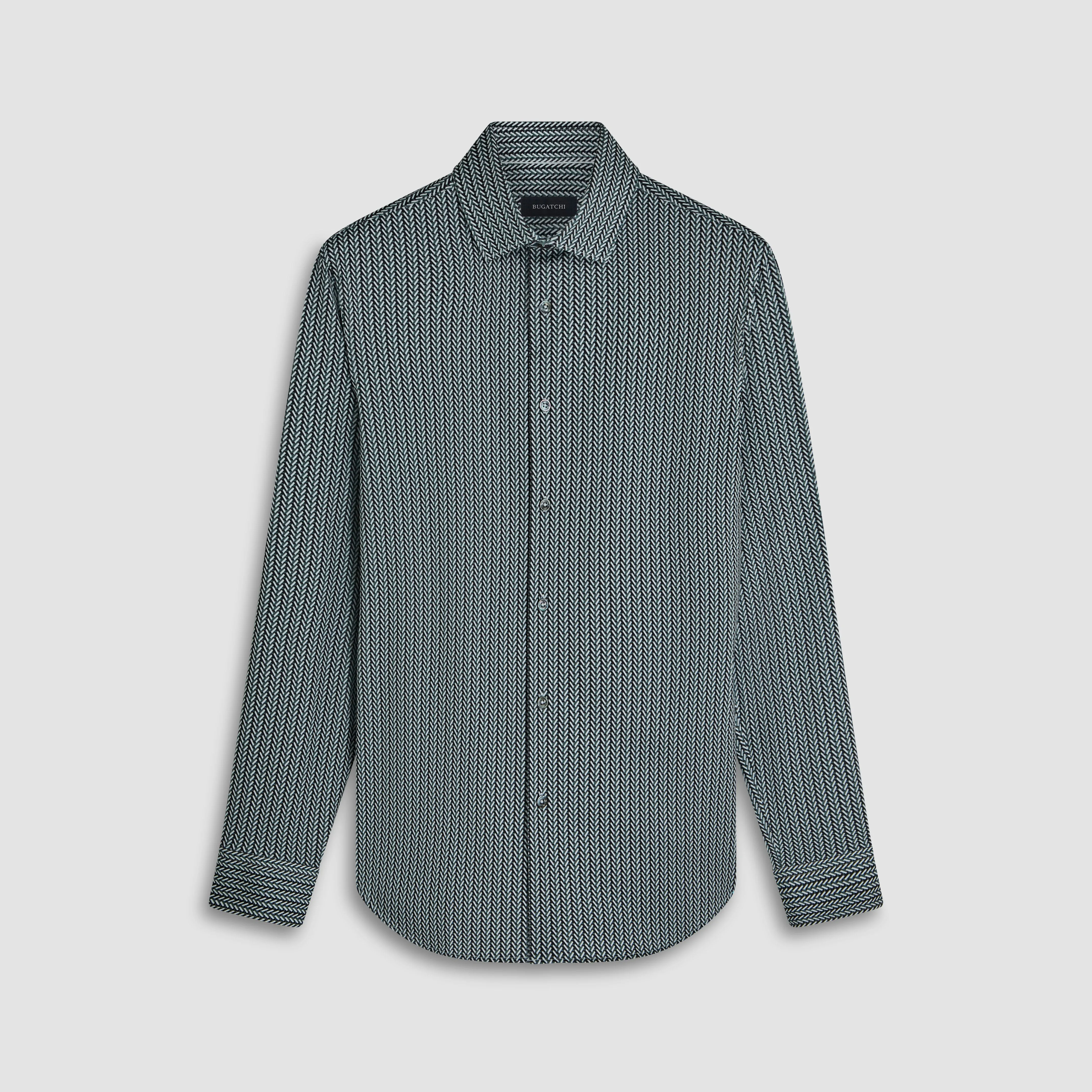 James Herringbone Stripe OoohCotton Shirt