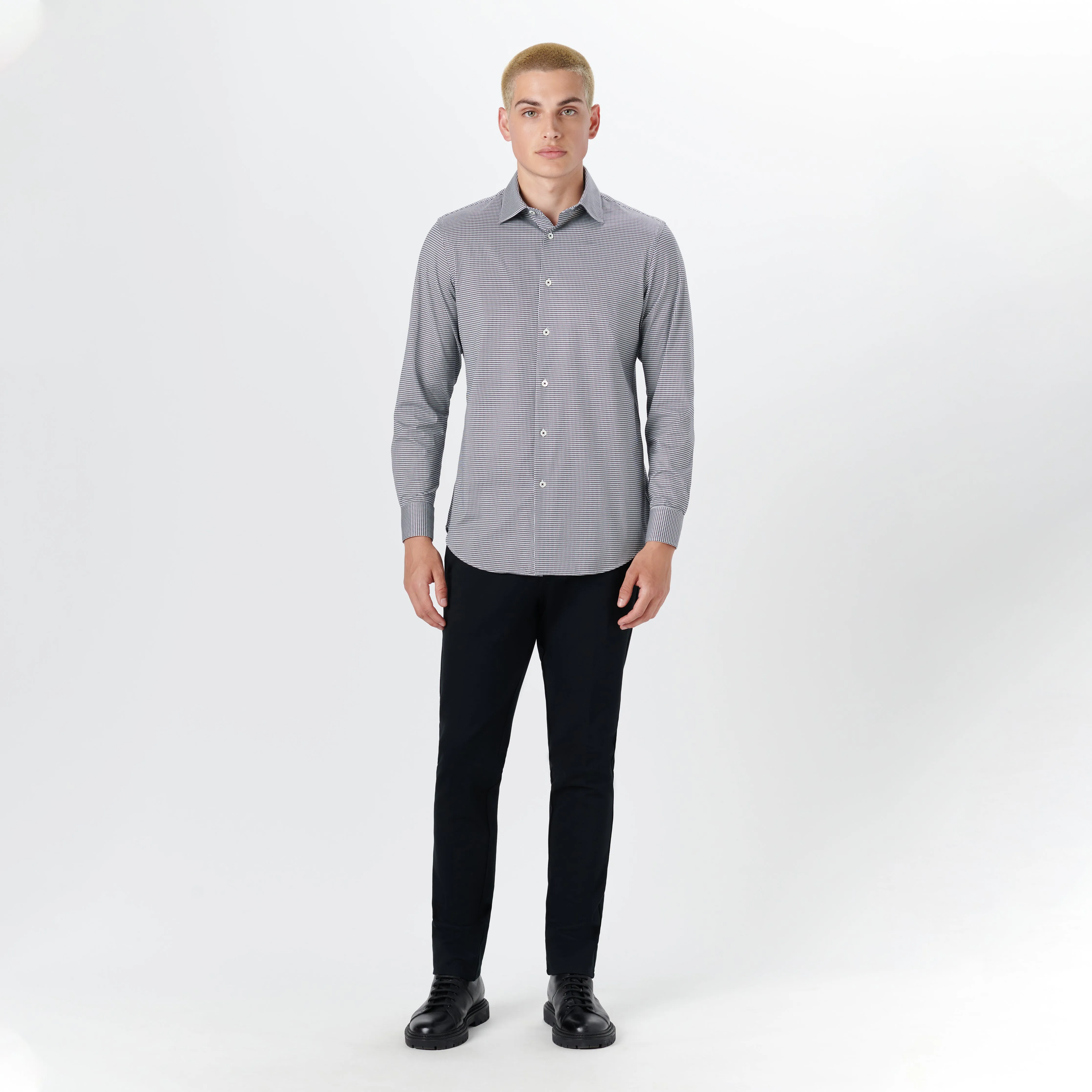 JAMES Hound's Tooth Check OoohCotton Shirt