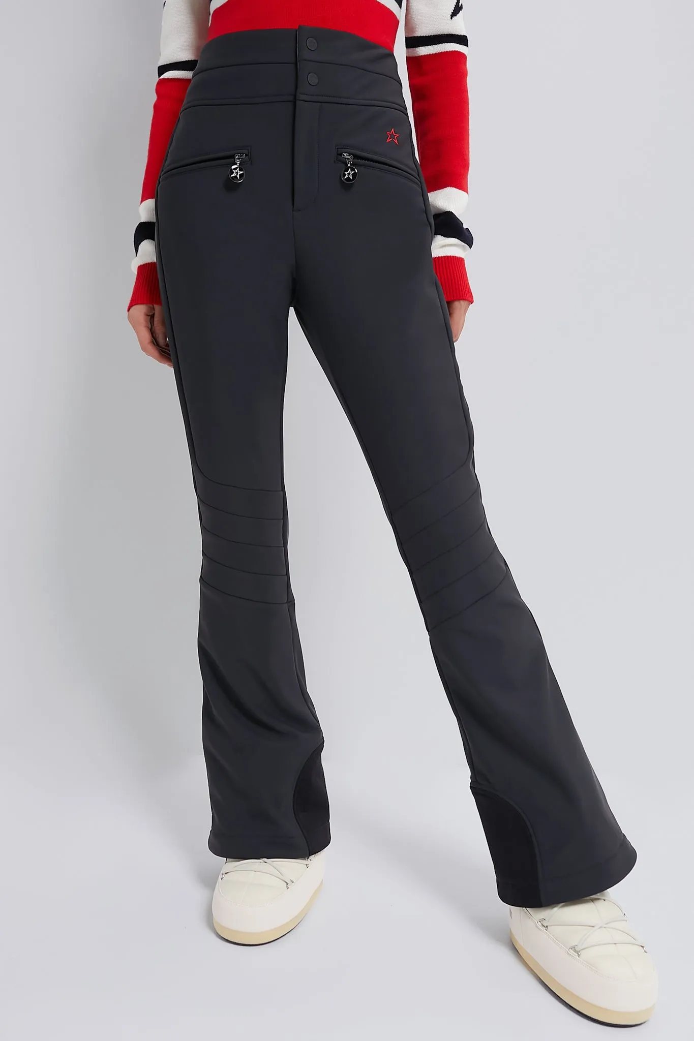 Jet Black Aurora High Waist Flare Ski Pant