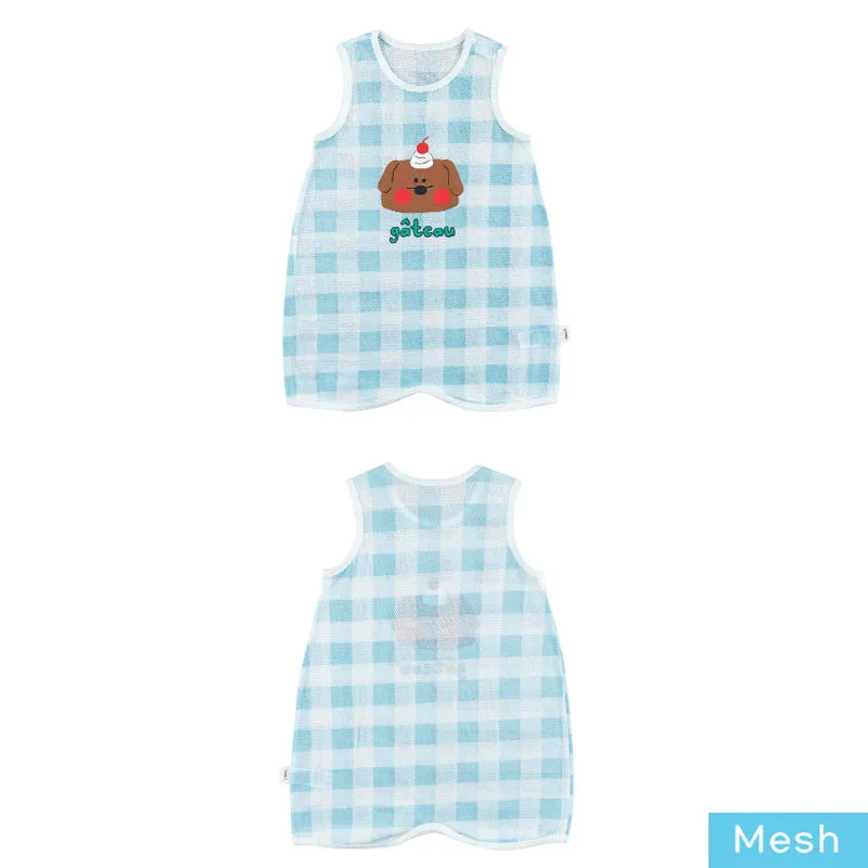 Kids Cotton Cool Mesh Sleeping Vest - Chocopong