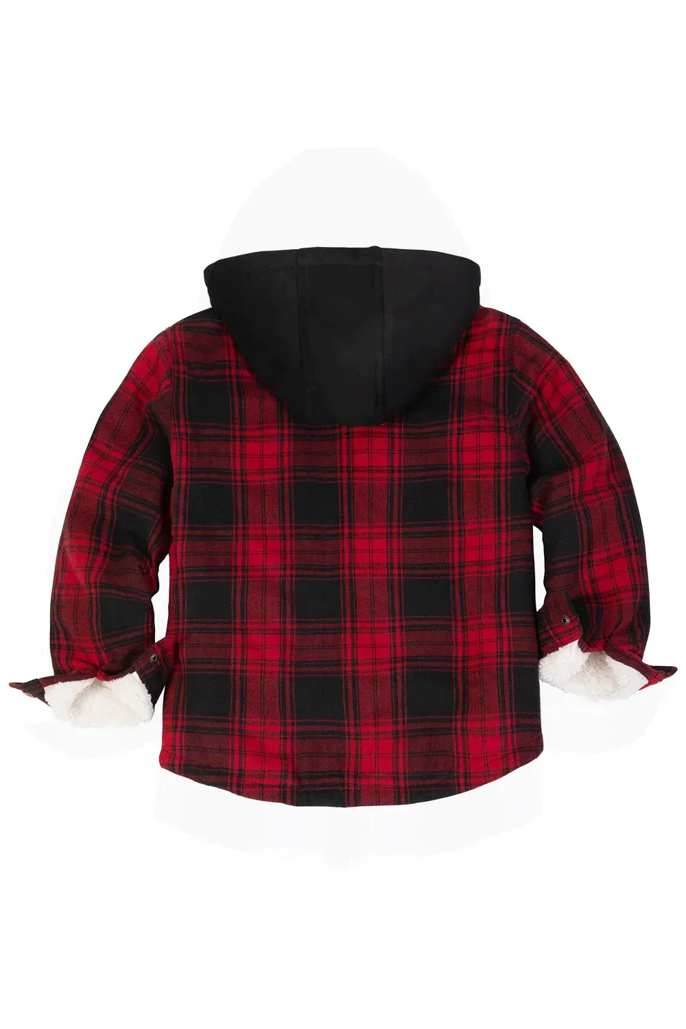 Kids Matching Family Zip Up Red Plaid Flannel Hoodie