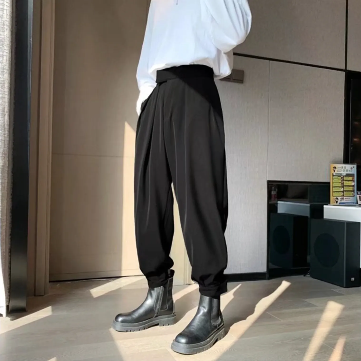 [Korean Style] 2 Colors Casual Wide Jogger Pants