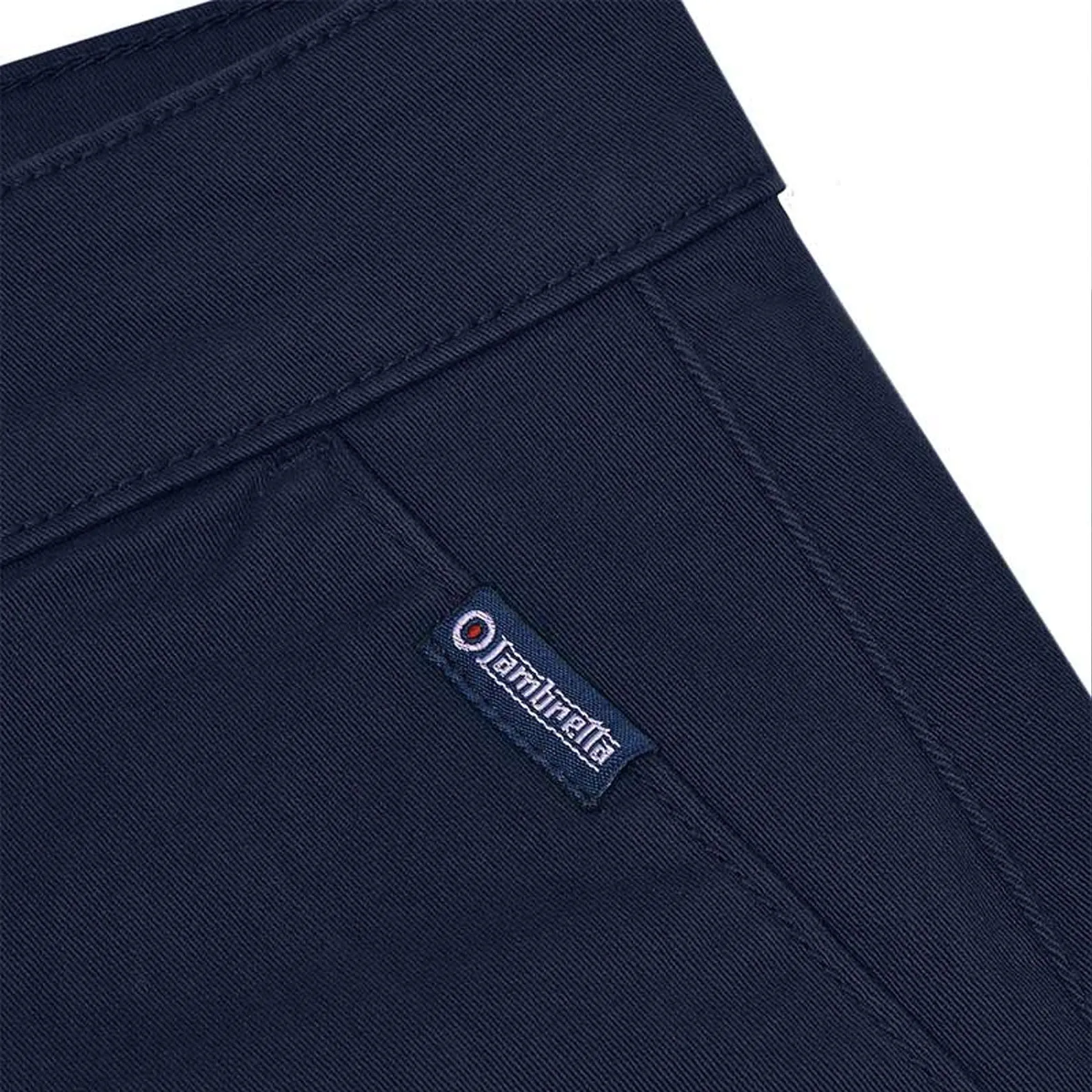 Lambretta Mens Straight Leg Twill Stretch Chinos