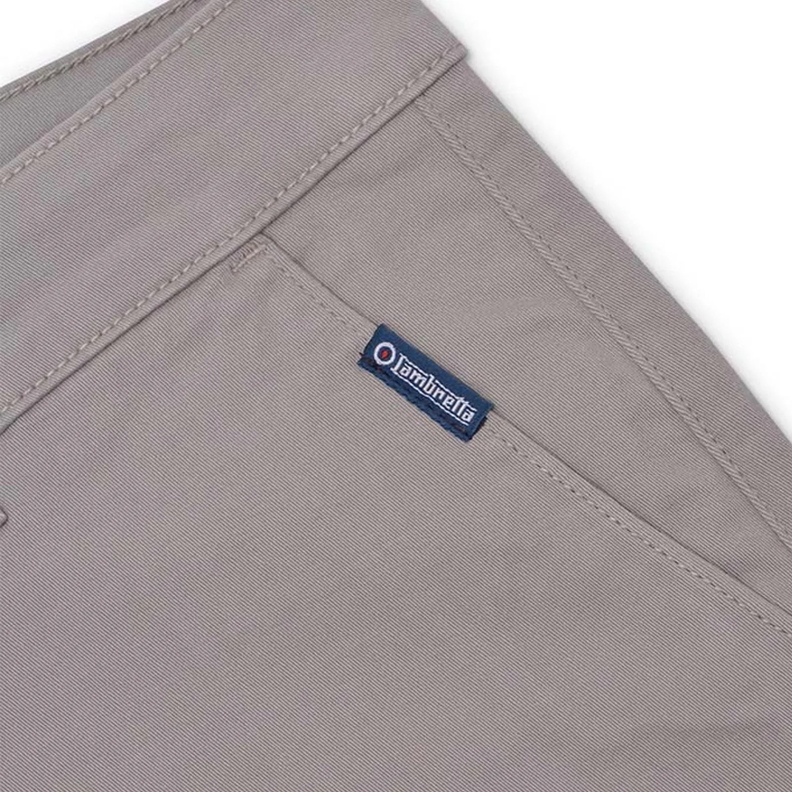 Lambretta Mens Straight Leg Twill Stretch Chinos