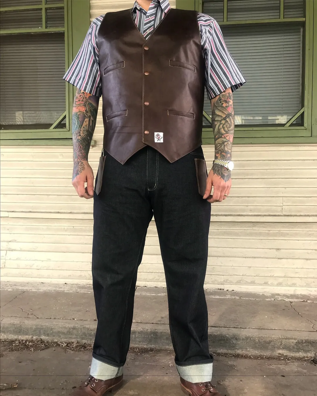 Leather vest “Texas Handler”