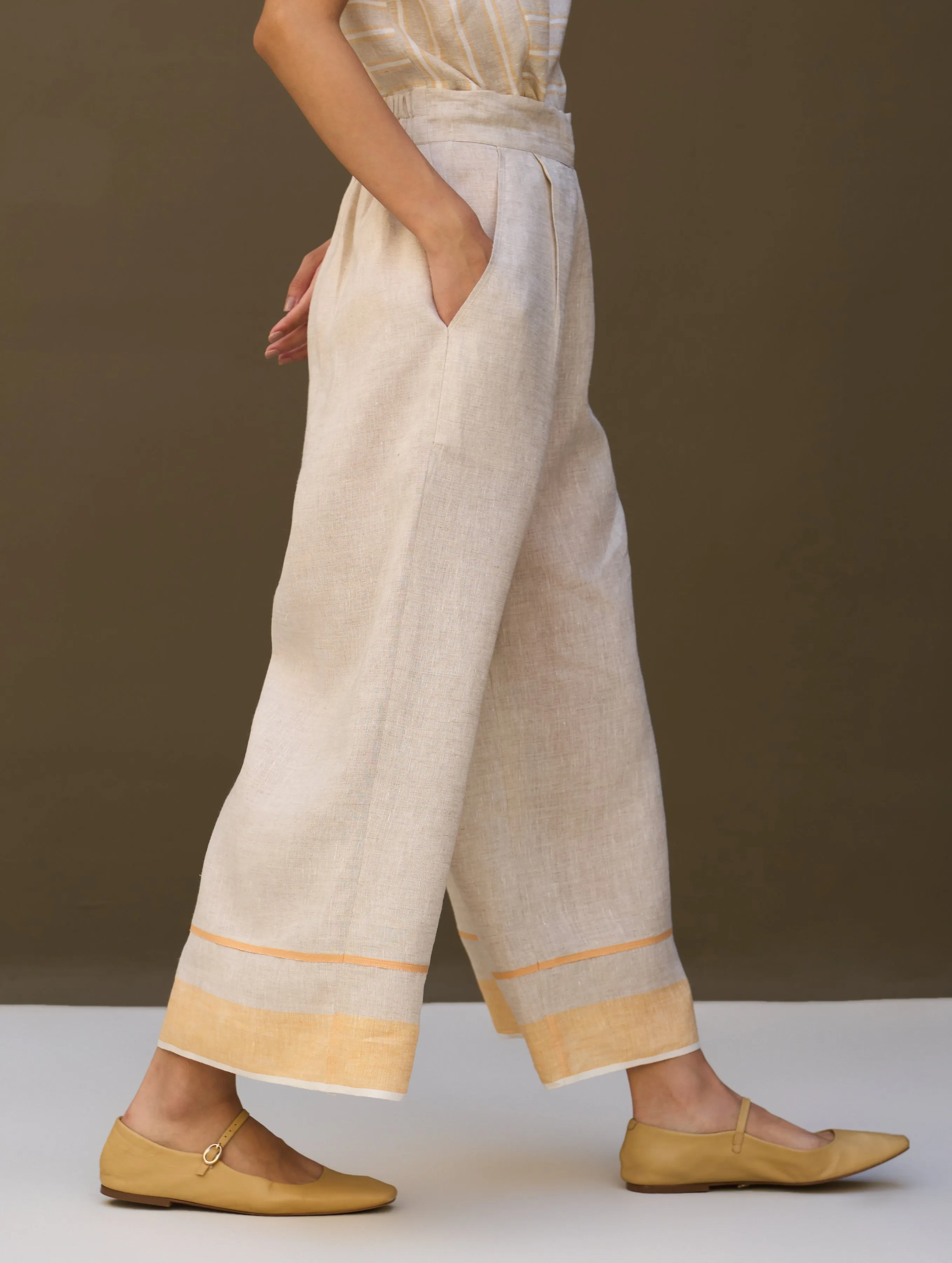 Lessa Sheer Linen Co-ord Set - Natural