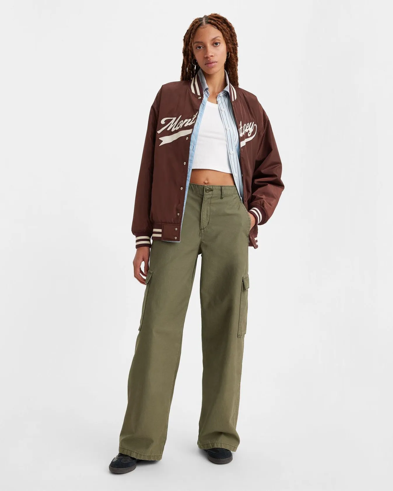 Levi's® Womens Baggy Cargo Pants - Olive Night