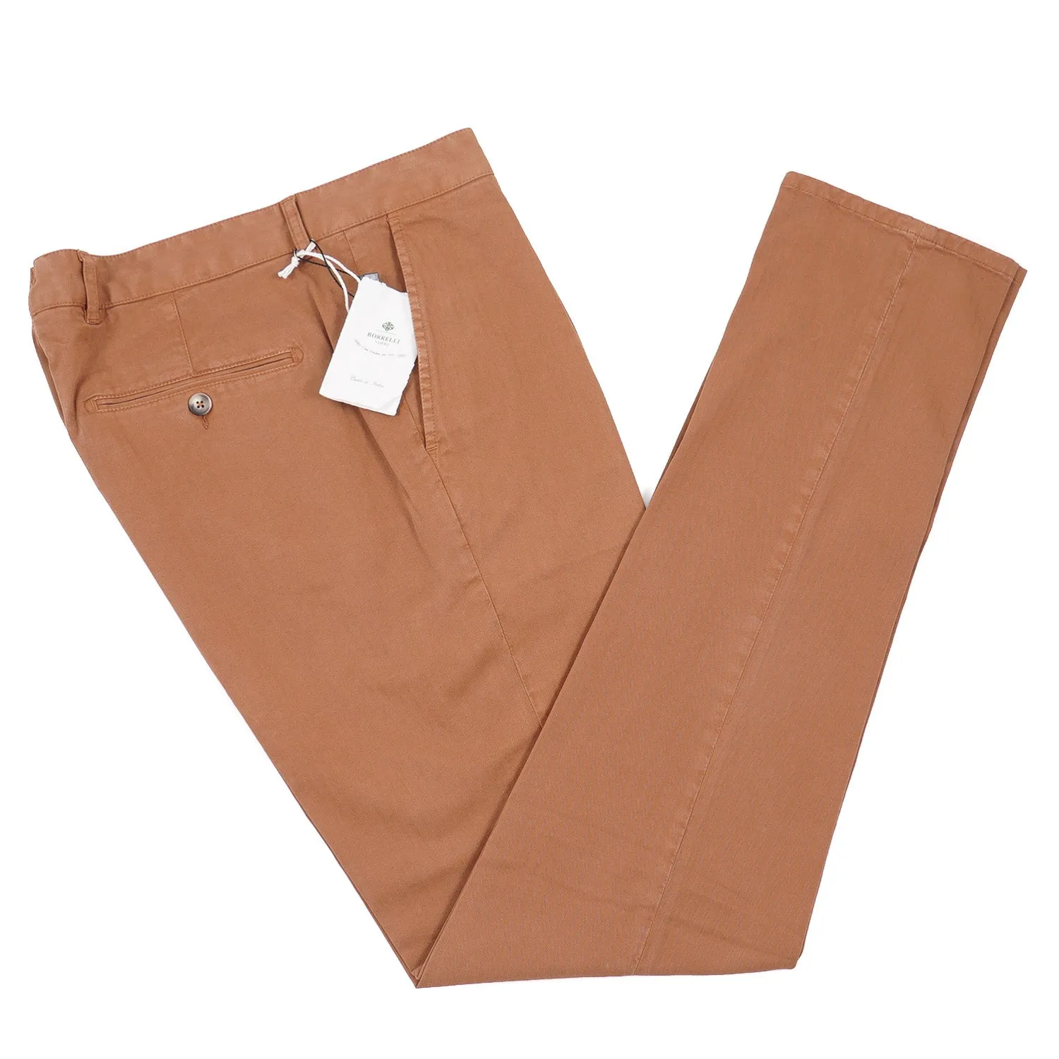 Luigi Borrelli Herringbone Cotton Pants