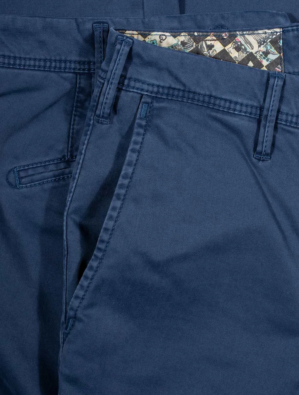 Lupus Slim Fit Cotton Trouser Blue