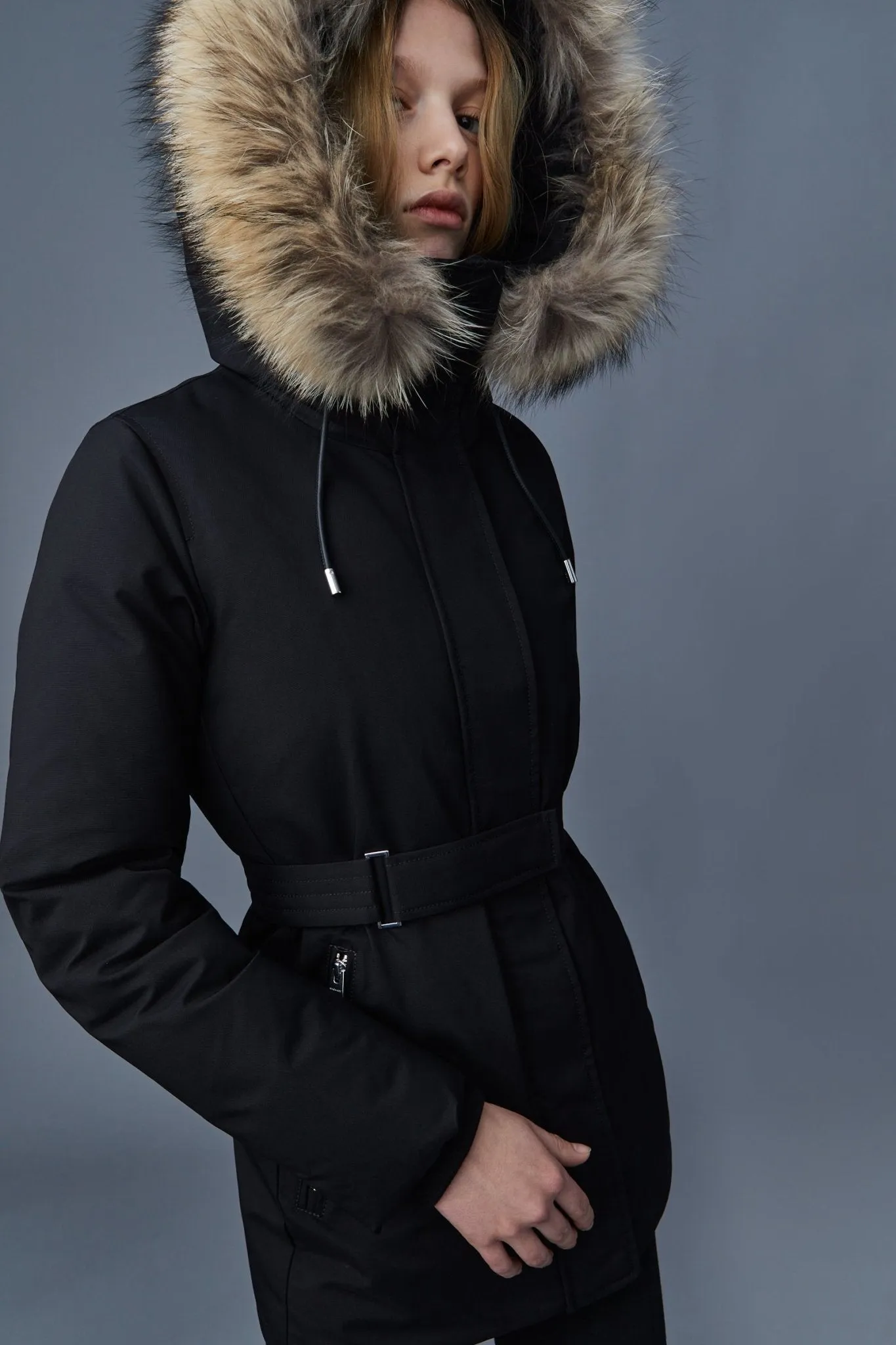 MACKAGE JENI-F - Down Parka With Removable Bib And Natural Fur