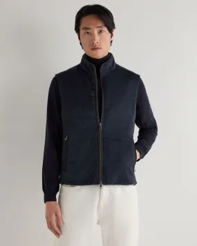 Men's Belgravia Cashmere Gilet Navy Blue Melange