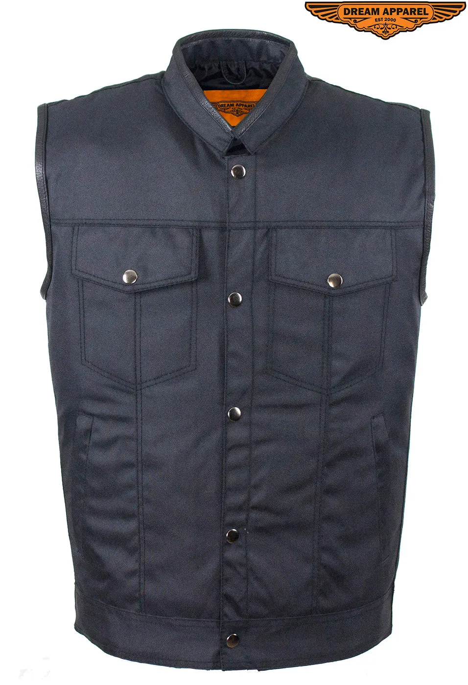 Mens Motorcycle Club Textile Vest With Gun Pocket