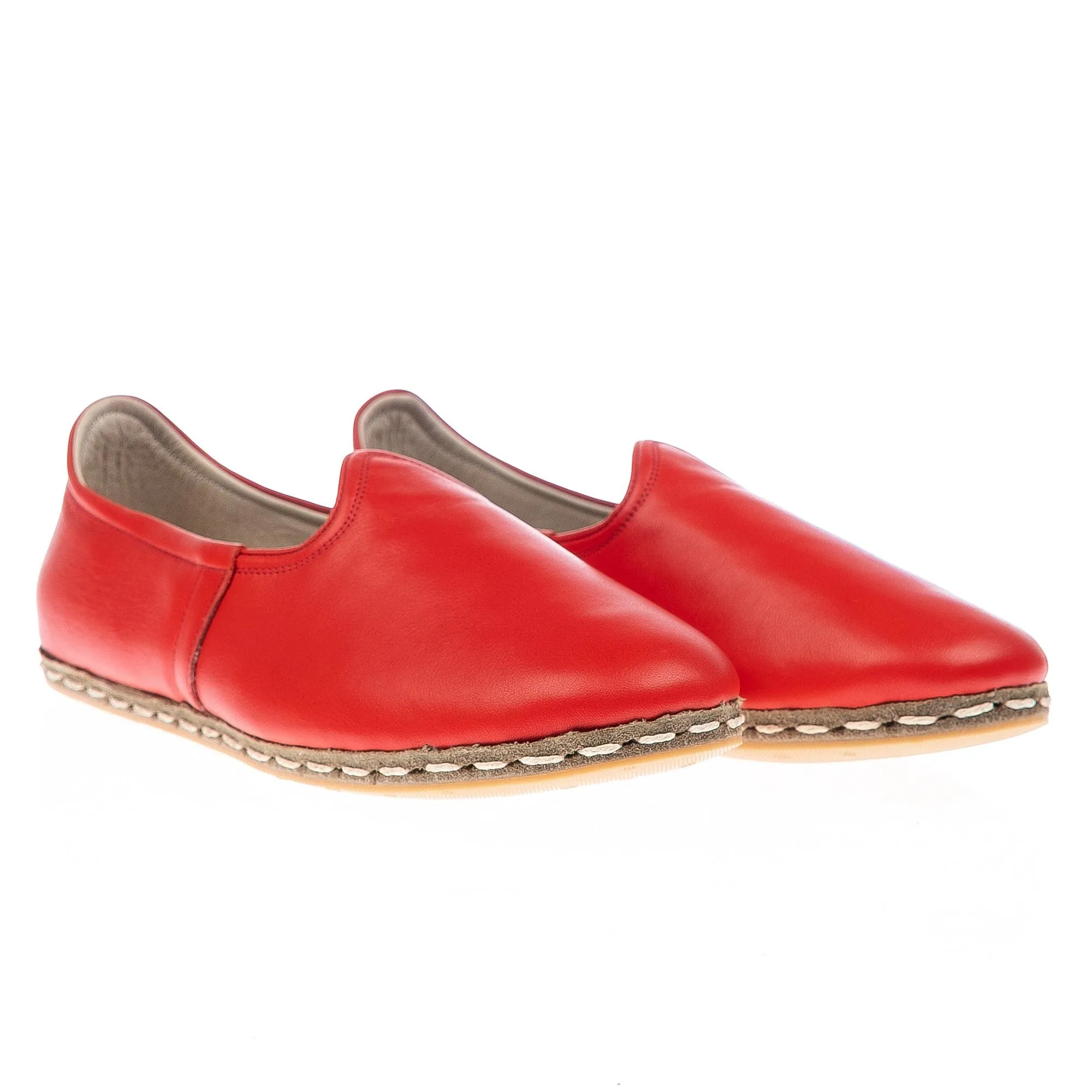 Men's Red Slip On Shoes