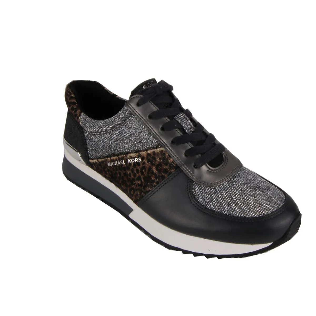 Michael Kors Allie Black Glitter Trainers