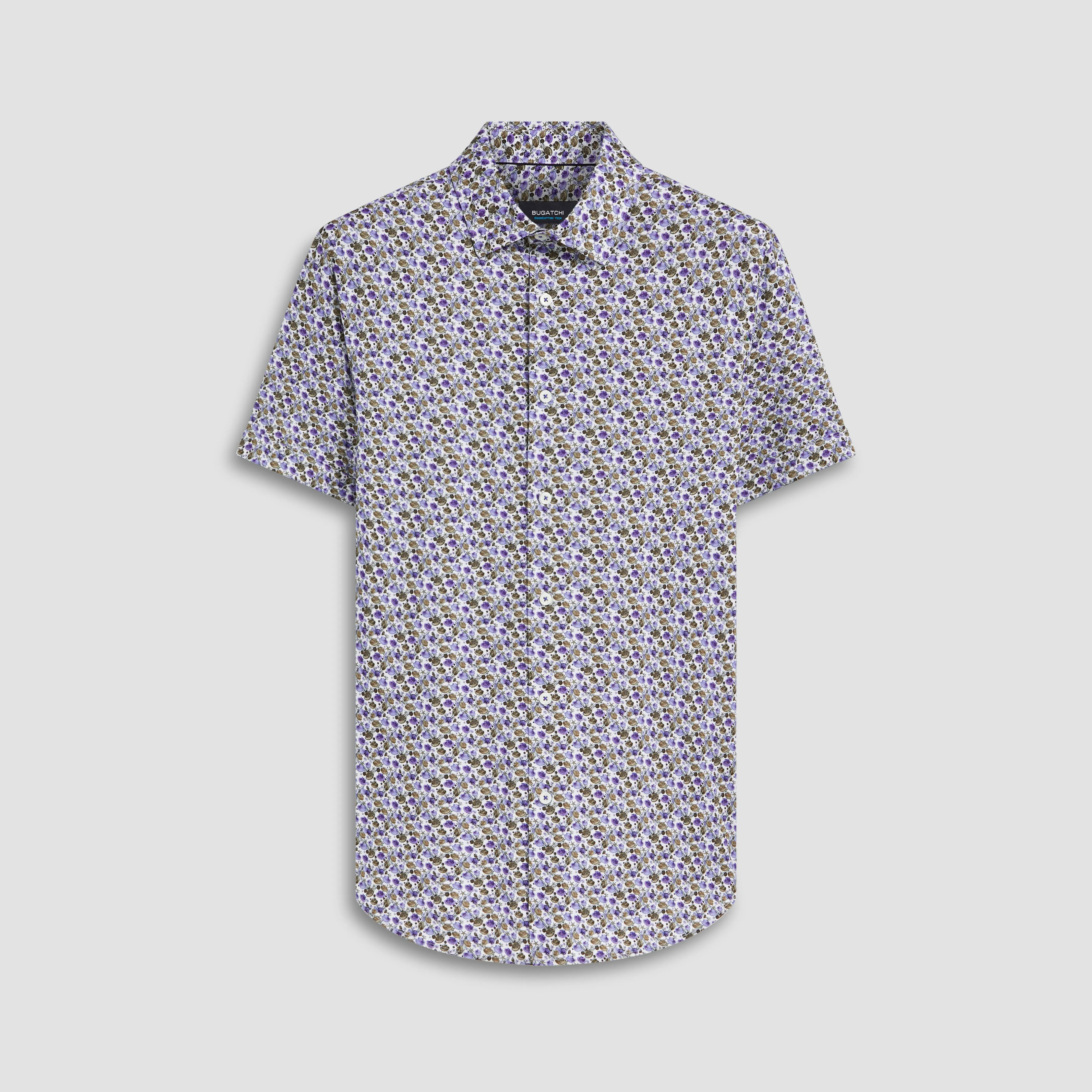 Miles Sea Shells Print OoohCotton Short Sleeve Shirt