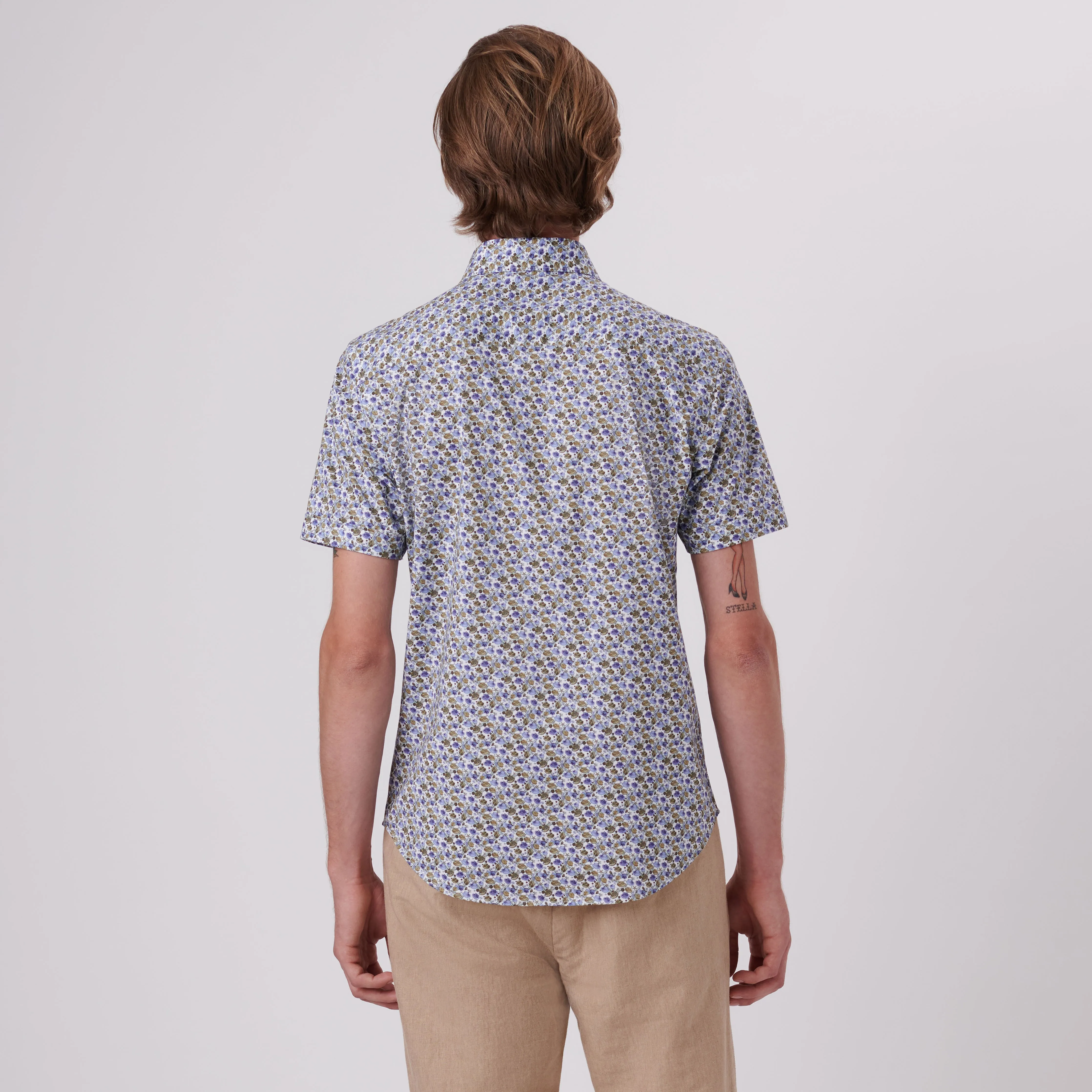 Miles Sea Shells Print OoohCotton Short Sleeve Shirt