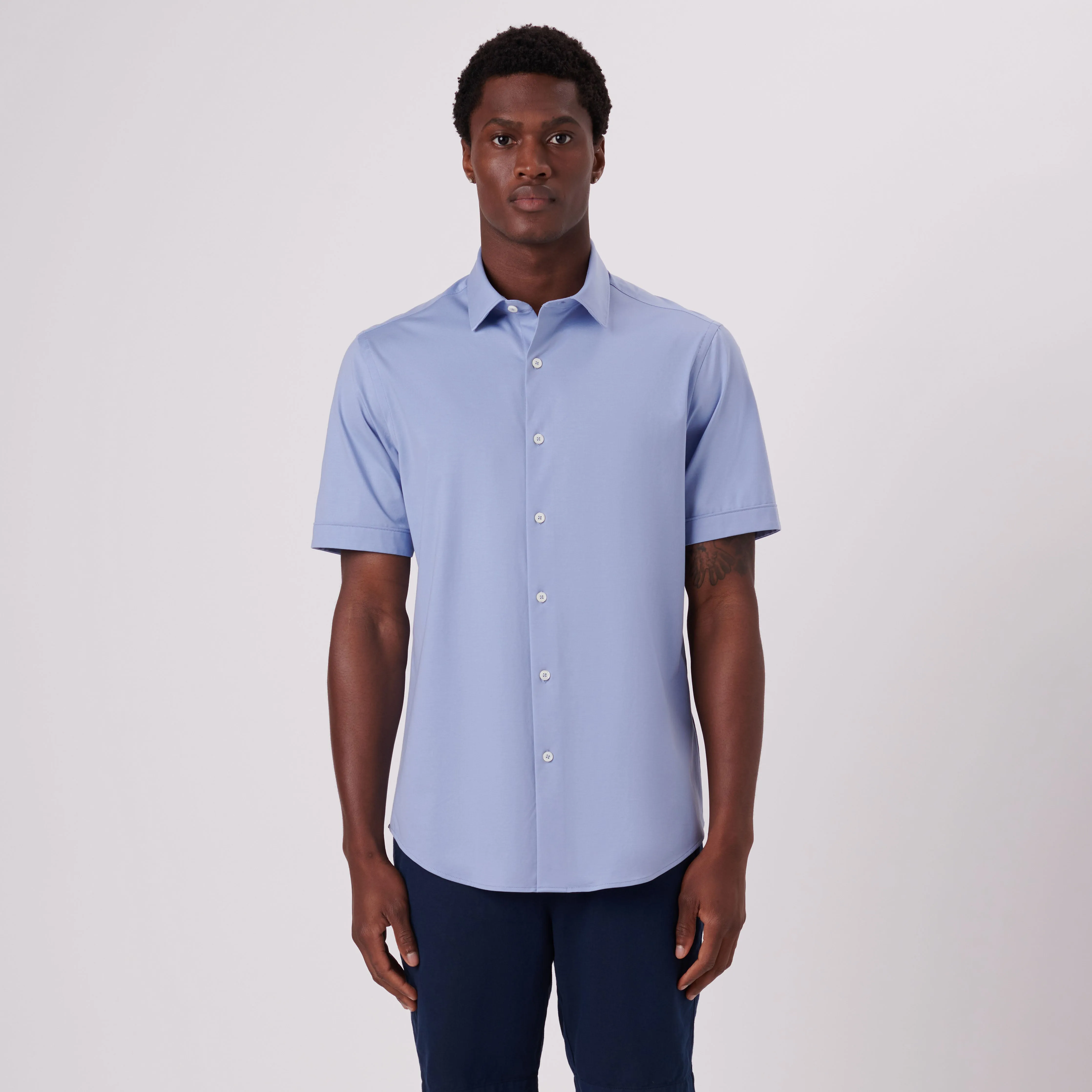 Miles Solid OoohCotton Short Sleeve Shirt