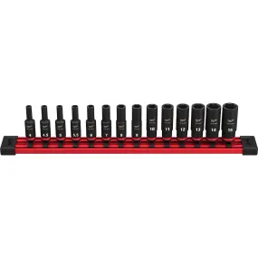 Milwaukee 49-66-7003 14PC SHOCKWAVE™ Impact Duty™ Metric Deep 6 Point Socket Set