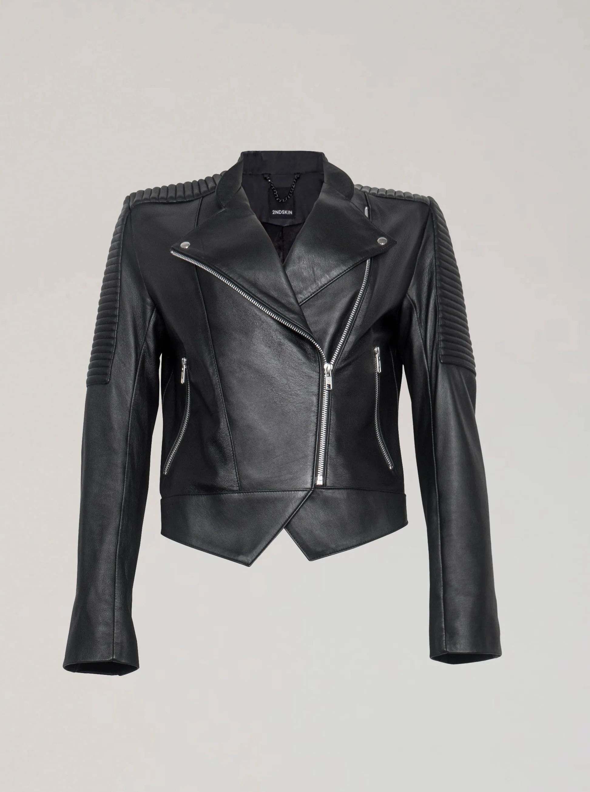 MIMI LEATHER JACKET - BLACK