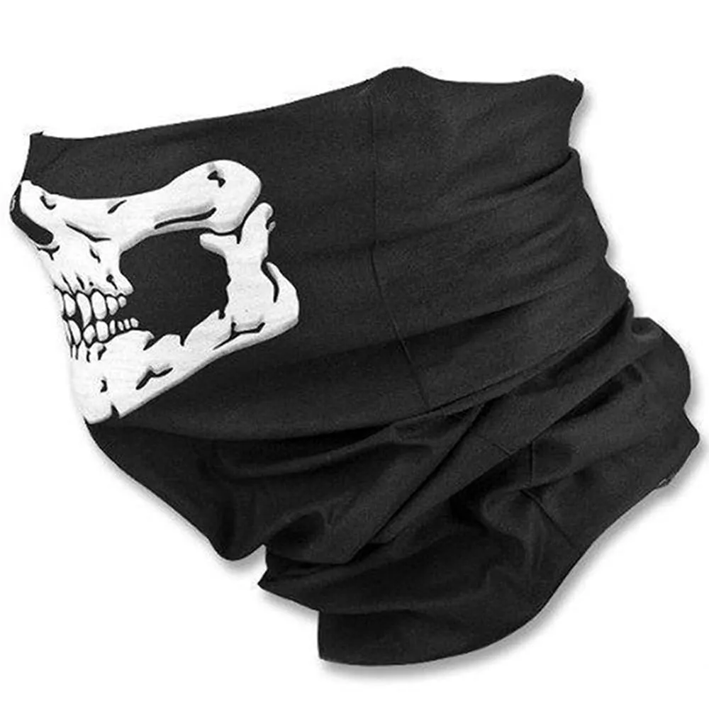 Motorcycle Mask Balaclava Skull Ghost Mask Biker Motor Face Shield Windproof Outdoor Face Masks Scarf Multi Wear Tube Bandana