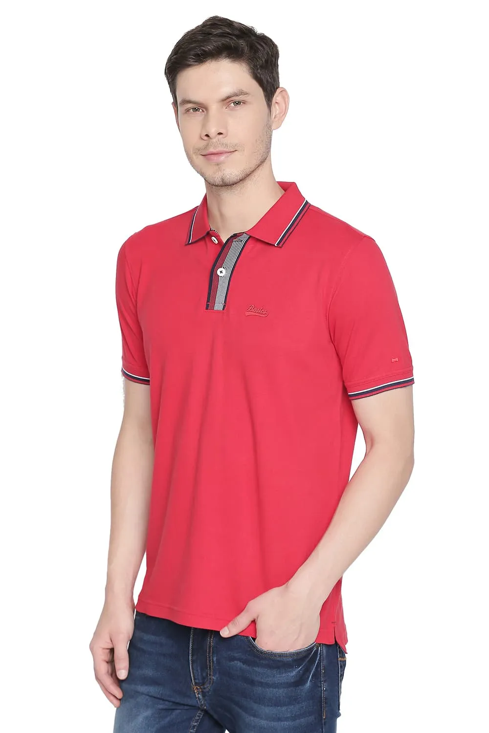 Muscle Fit Polo Stretch T Shirt