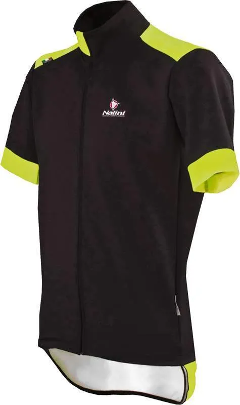 Nalini Wind Ti Windproof Short Sleeve Jersey - Black Lime