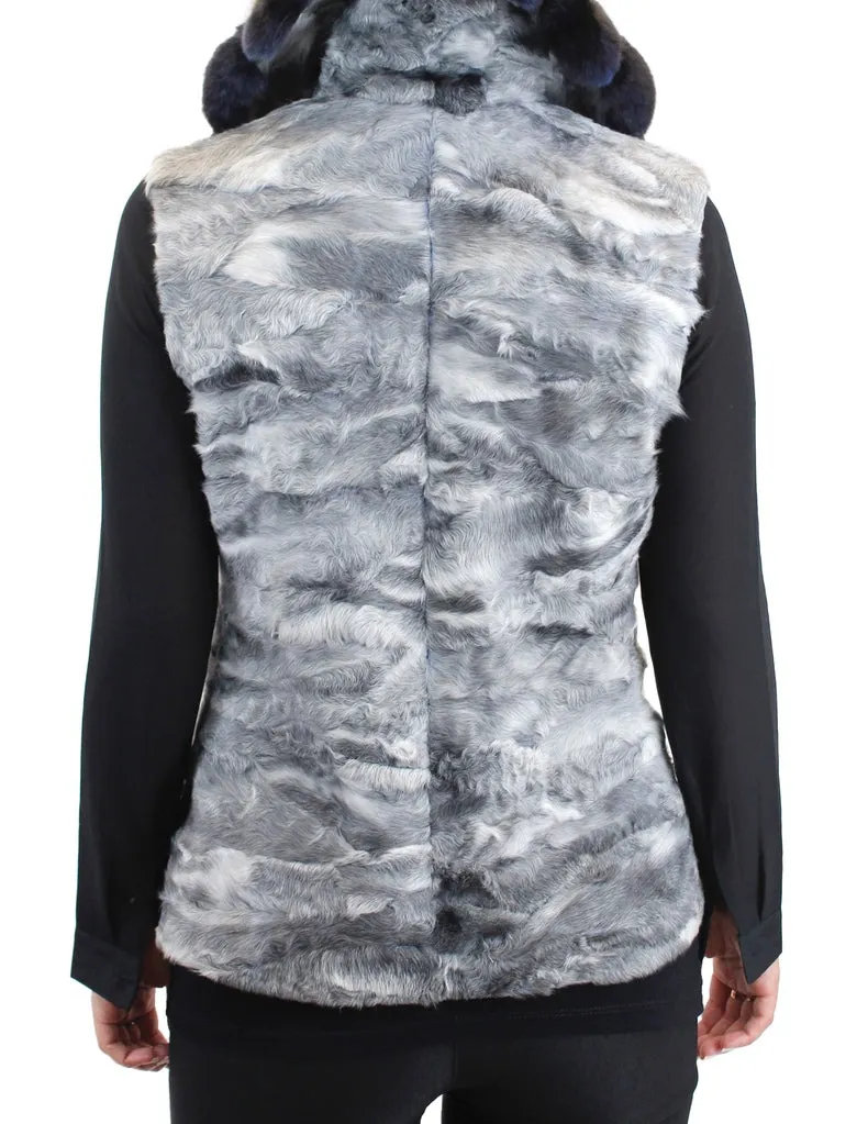 NATURAL GRAY RUSSIAN BROADTAIL LAMB VEST