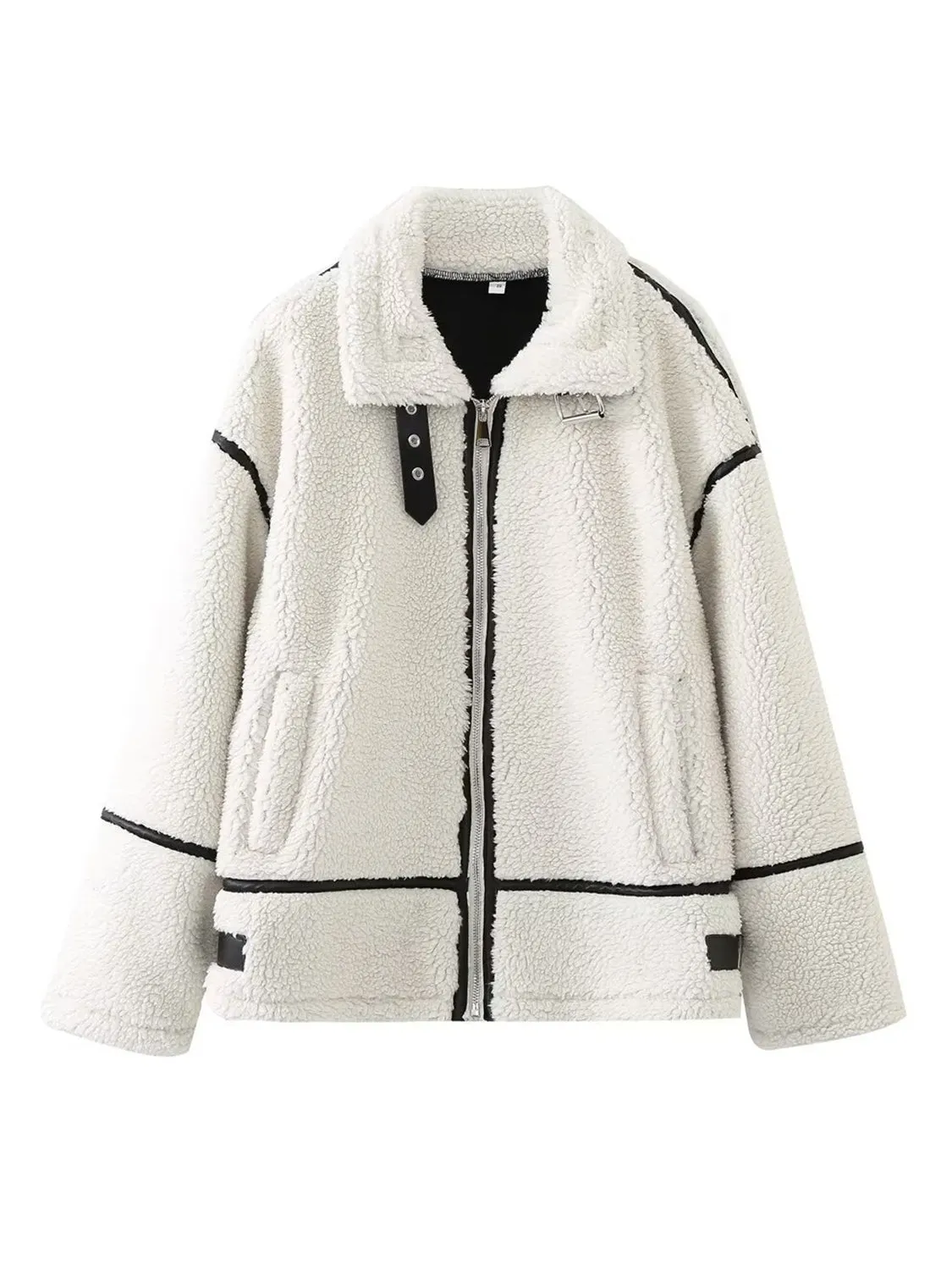 NicholesGifts Women Zip Up Long Sleeve Sherpa Jacket