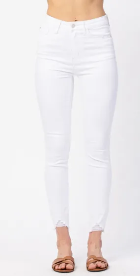 Non distressed white skinnies