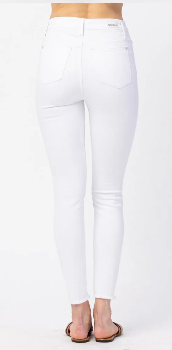 Non distressed white skinnies